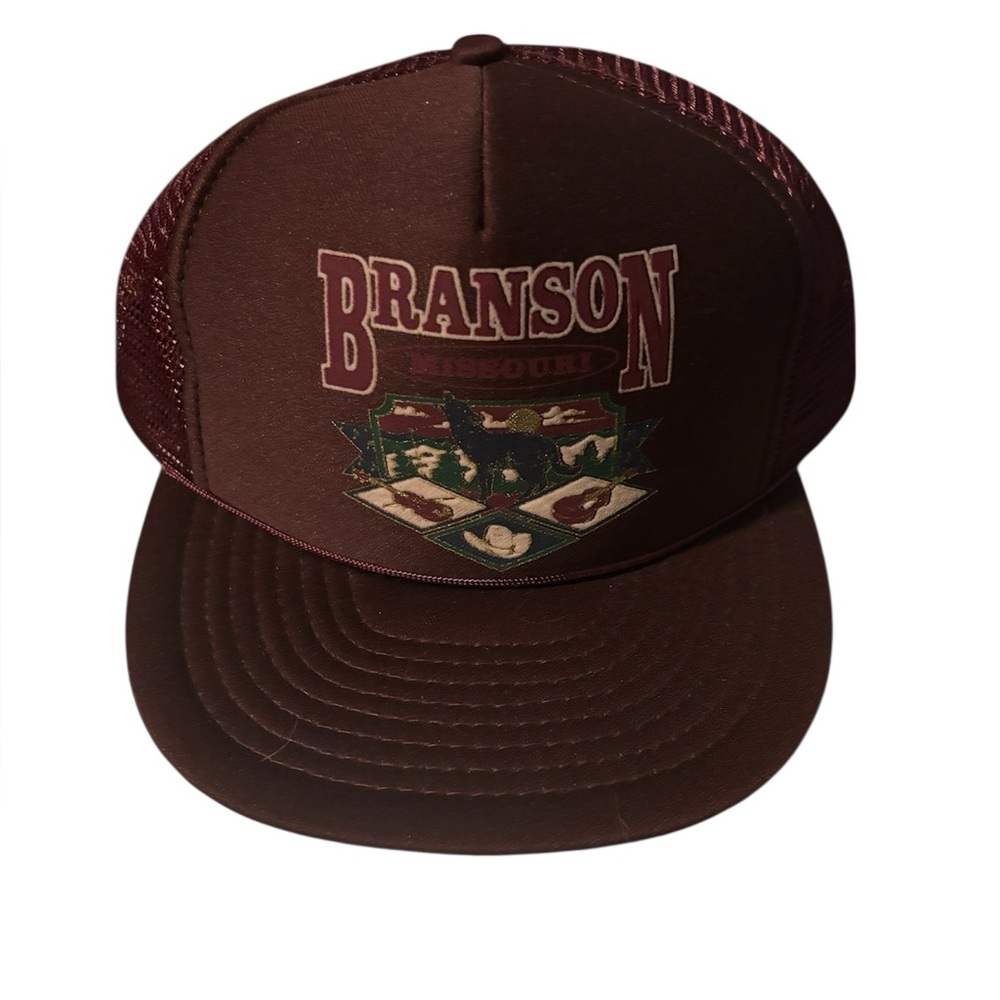 Vintage Branson Missouri Burgundy Trucker Hat